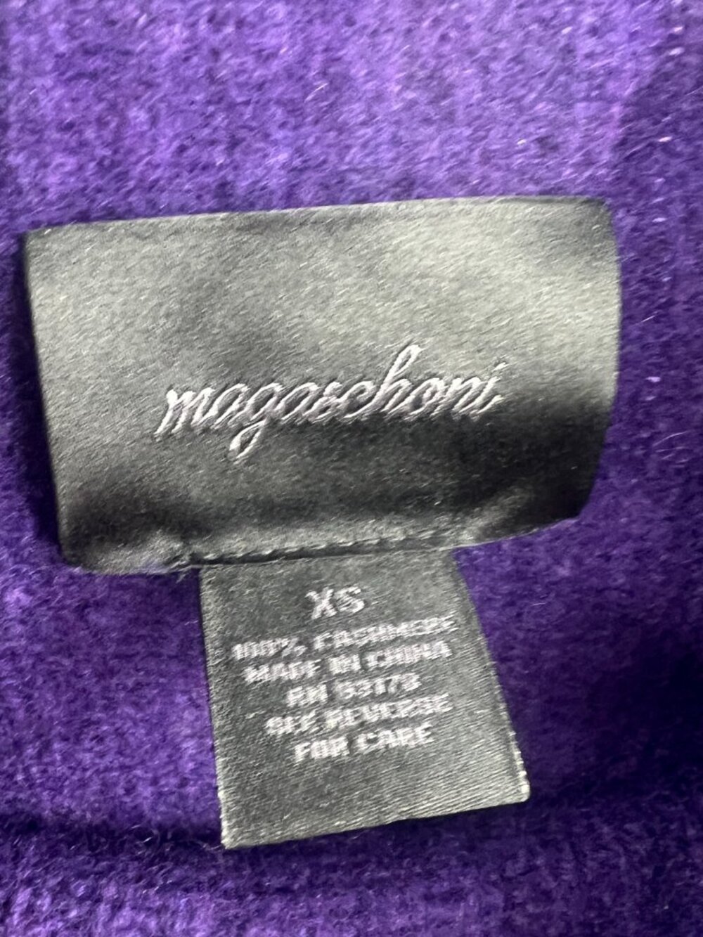 Magaschoni 100% Cashmere Purple Sweater Women's XS - Picture 2 of 4